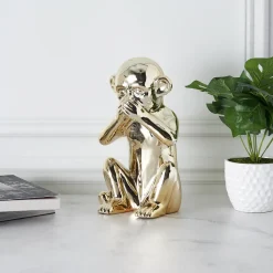 Figurka Monkey złota L