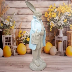 Figurka Pan Zając wysoki z koszem 80cm