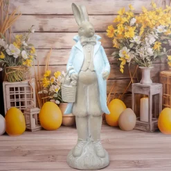 Figurka Pan Zając wysoki z koszem 80cm