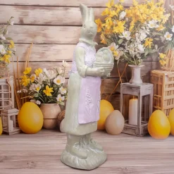 Figurka Pani Zając wysoka z koszem 80cm