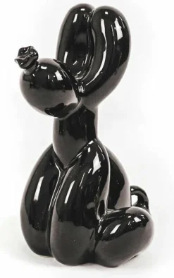 Figurka Pies balon czarny siedzący