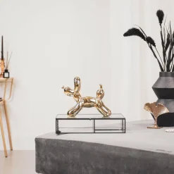 Figurka Pies balon złoty