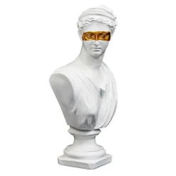 Figurka popiersie Afrodyta biało-złota