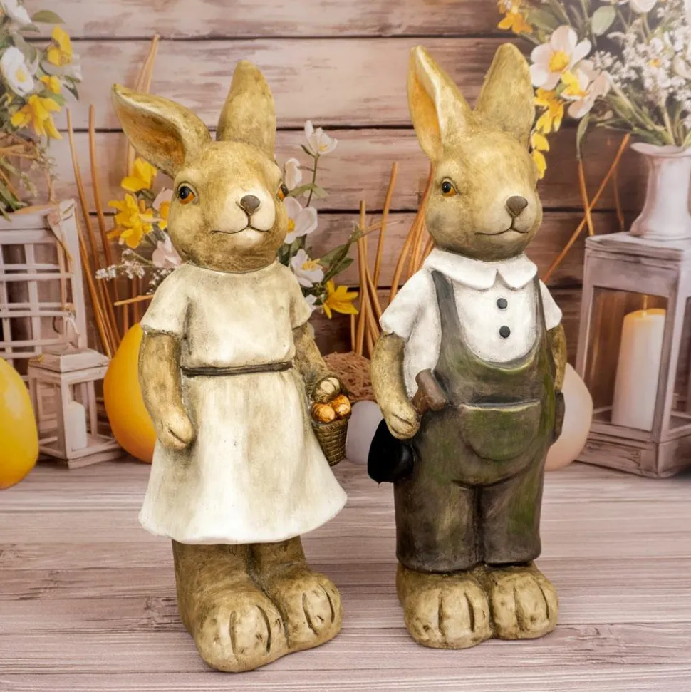 Figurka Zając w ogrodniczkach 56cm