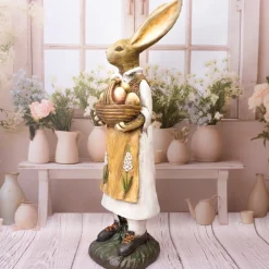 Figurka Zając wysoki z koszem 80cm