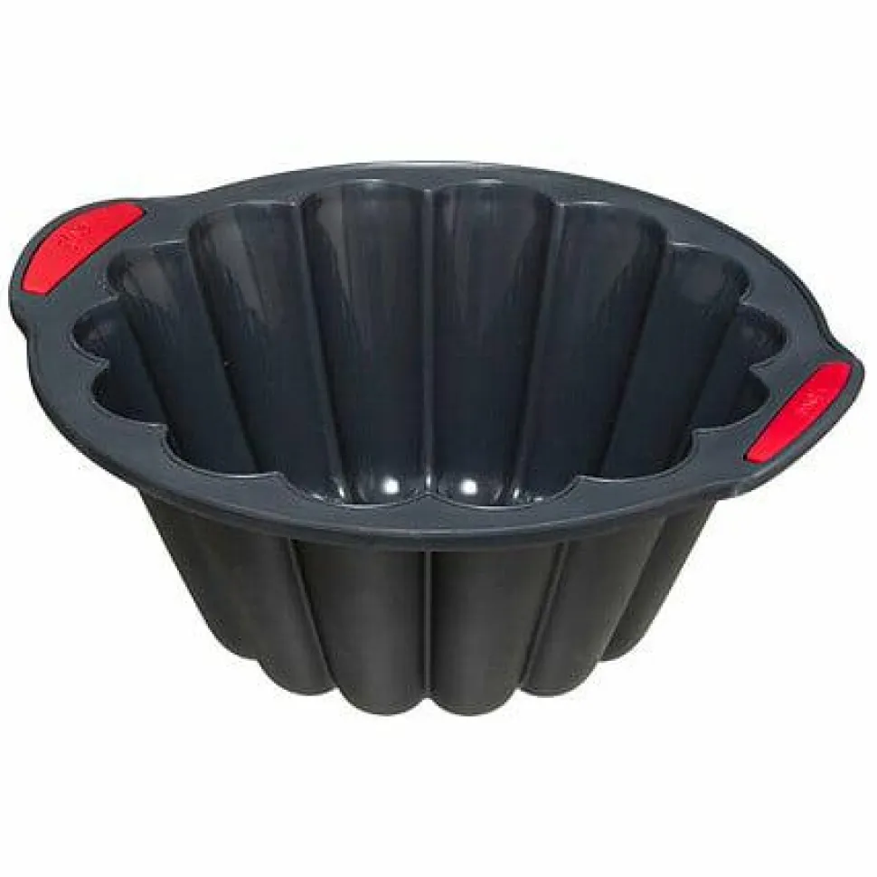 Forma do pieczenia babki 22,7cm silikonowa szara