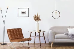 Fotel BA1 brązowy ciemny vintage inspirowany Barcelona