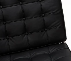 Fotel BA1 insp. Barcelona skóra naturalna czarna inspirowany Barcelona