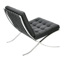 Fotel BA1 insp. Barcelona skóra naturalna czarna inspirowany Barcelona