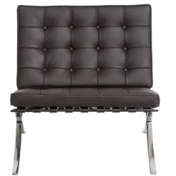 Fotel BA1 skóra naturalna brązowa inspirowany Barcelona