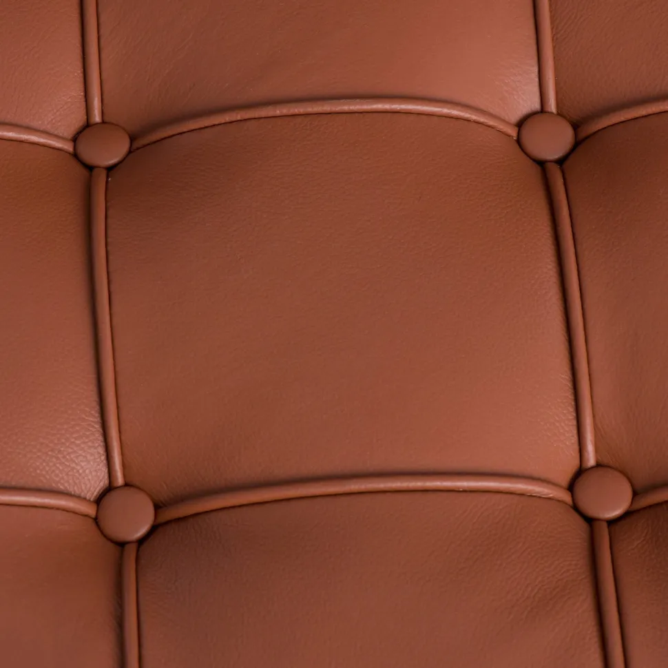 Fotel BA1 skóra naturalna jasnobrązowa TP inspirowany Barcelona