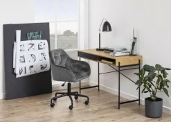 Fotel biurowy Brooke VIC szary jasny welwetowy