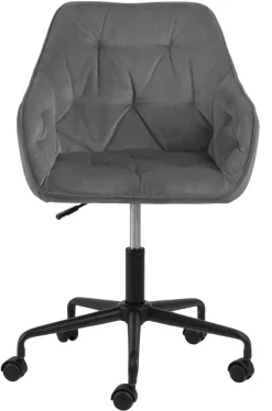 Fotel biurowy Brooke VIC szary jasny welwetowy