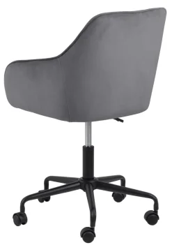 Fotel biurowy Brooke VIC szary jasny welwetowy