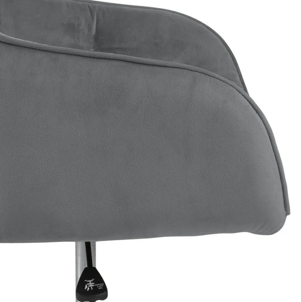 Fotel biurowy Brooke VIC szary jasny welwetowy