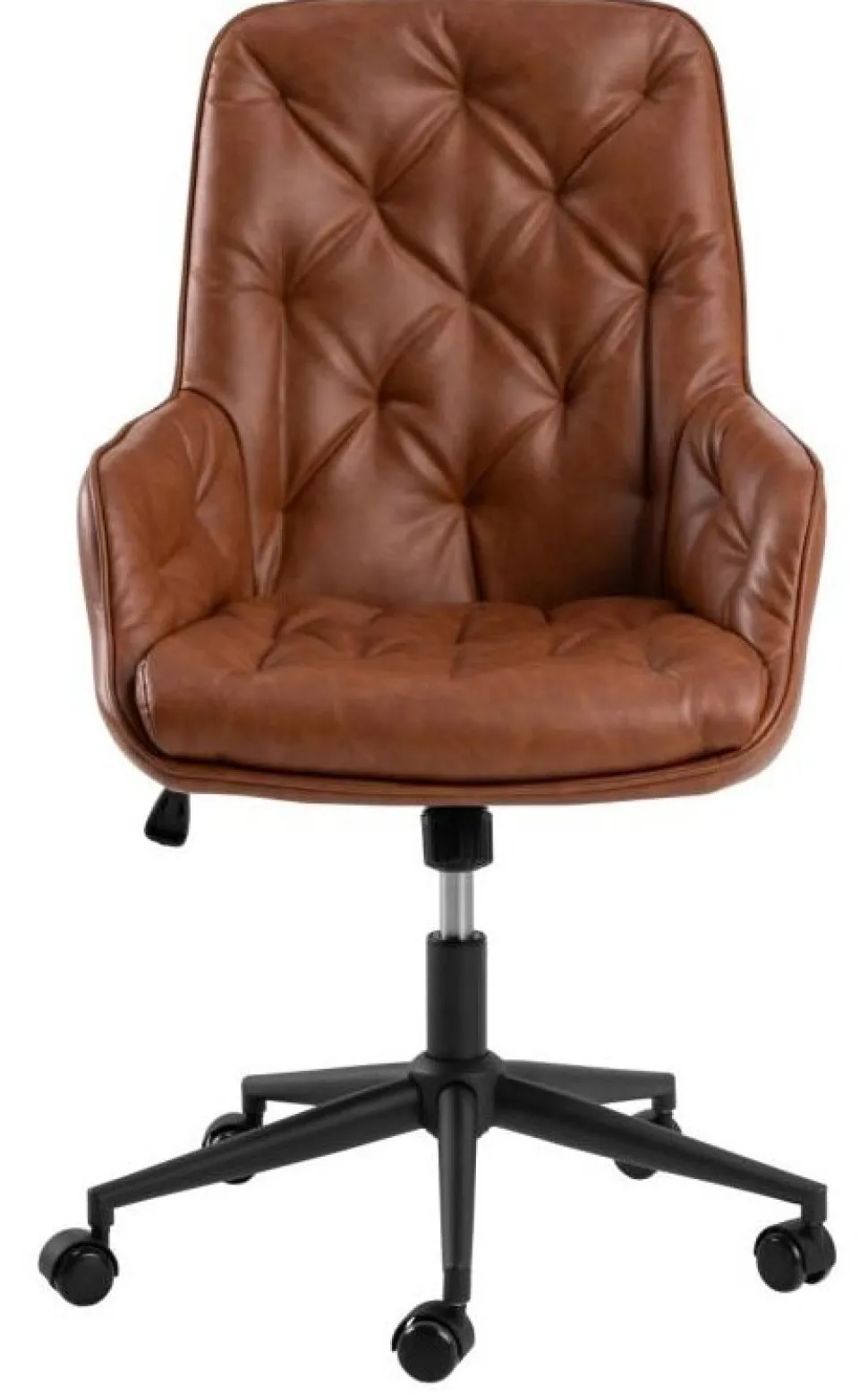 Fotel biurowy Erik brązowy PU