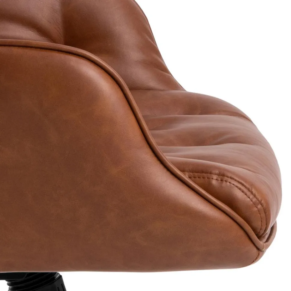 Fotel biurowy Erik brązowy PU