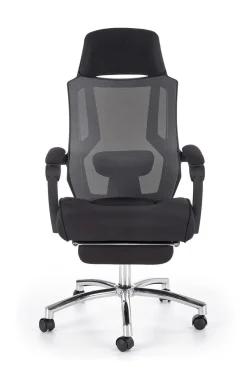 Fotel biurowy Mande z podnóżkiem czarny