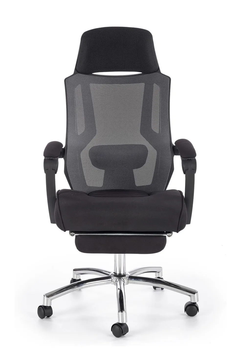 Fotel biurowy Mande z podnóżkiem czarny