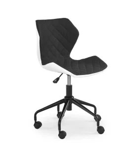 Fotel biurowy Quiz Black czarny/biały