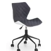 Fotel biurowy Quiz Black szary/biały