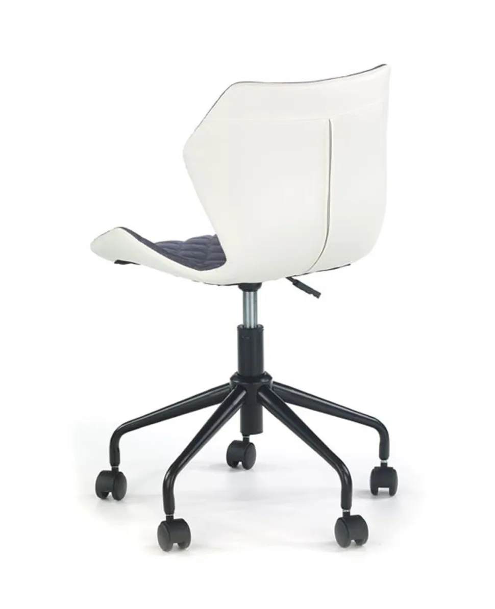 Fotel biurowy Quiz Black szary/biały