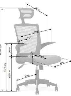Fotel biurowy Ravel czarny/szary