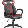 Fotel biurowy Reilik czarny/czerwony