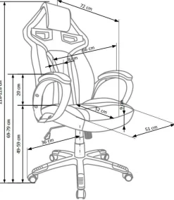 Fotel biurowy Reilik czarny/czerwony