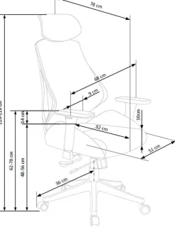 Fotel biurowy Sela szary/czarny