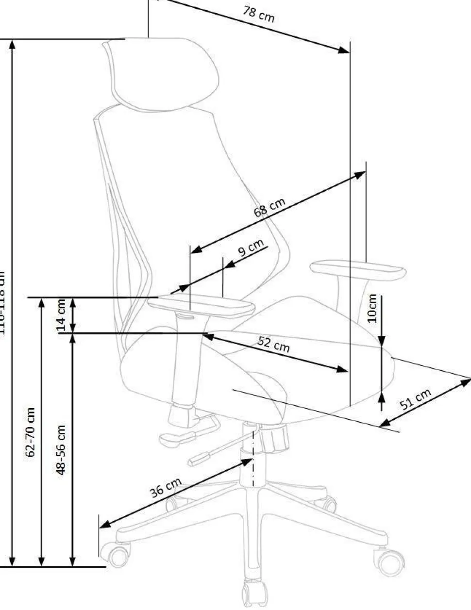 Fotel biurowy Sela szary/czarny
