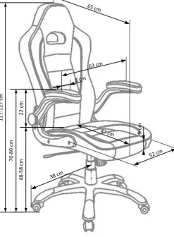 Fotel biurowy Urida czarny/szary