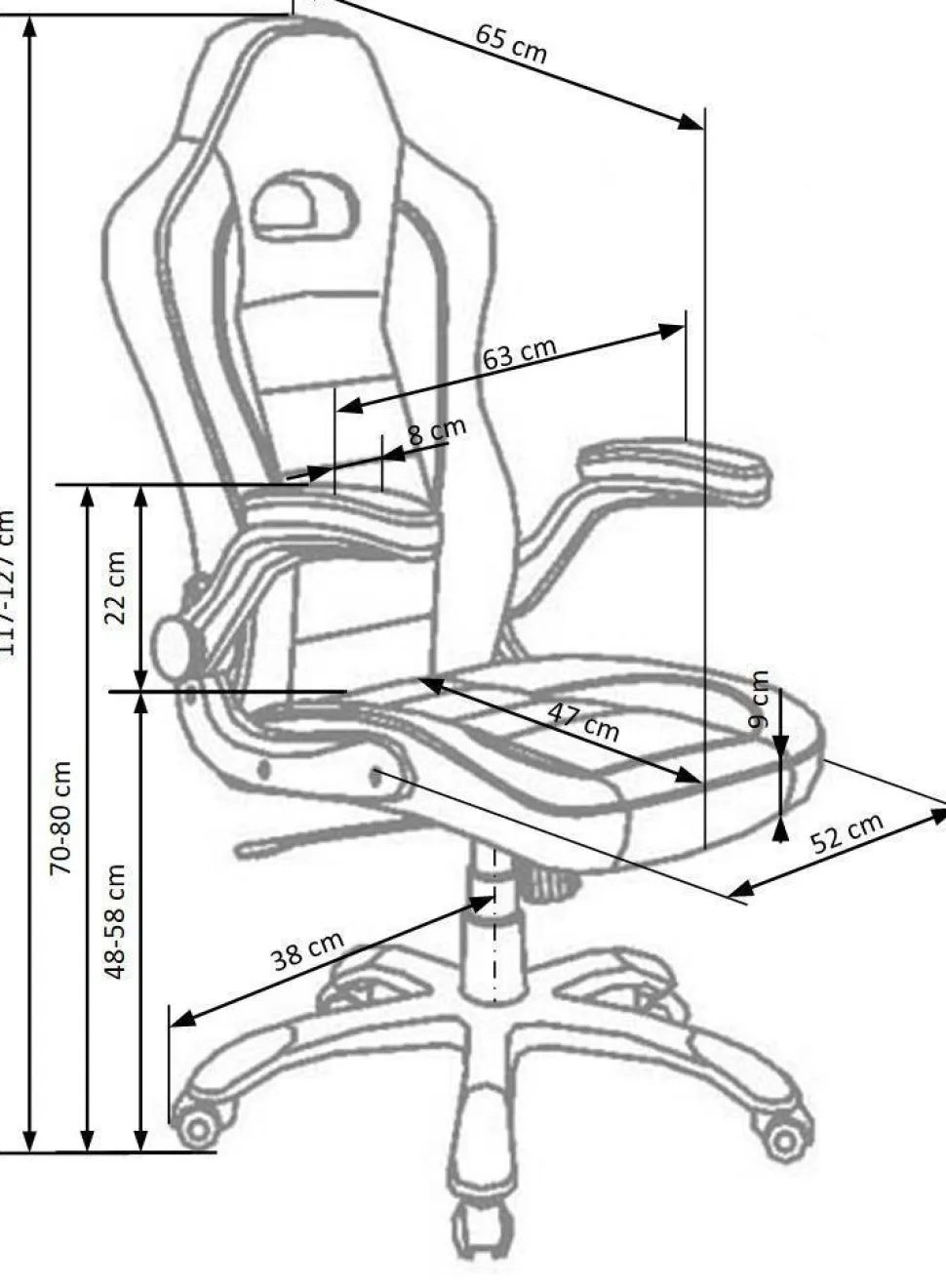 Fotel biurowy Urida czarny/szary
