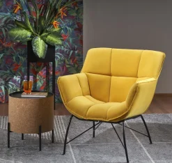 Fotel Bolton żółty