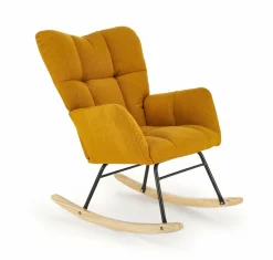 Fotel bujany Caipola musztardowy