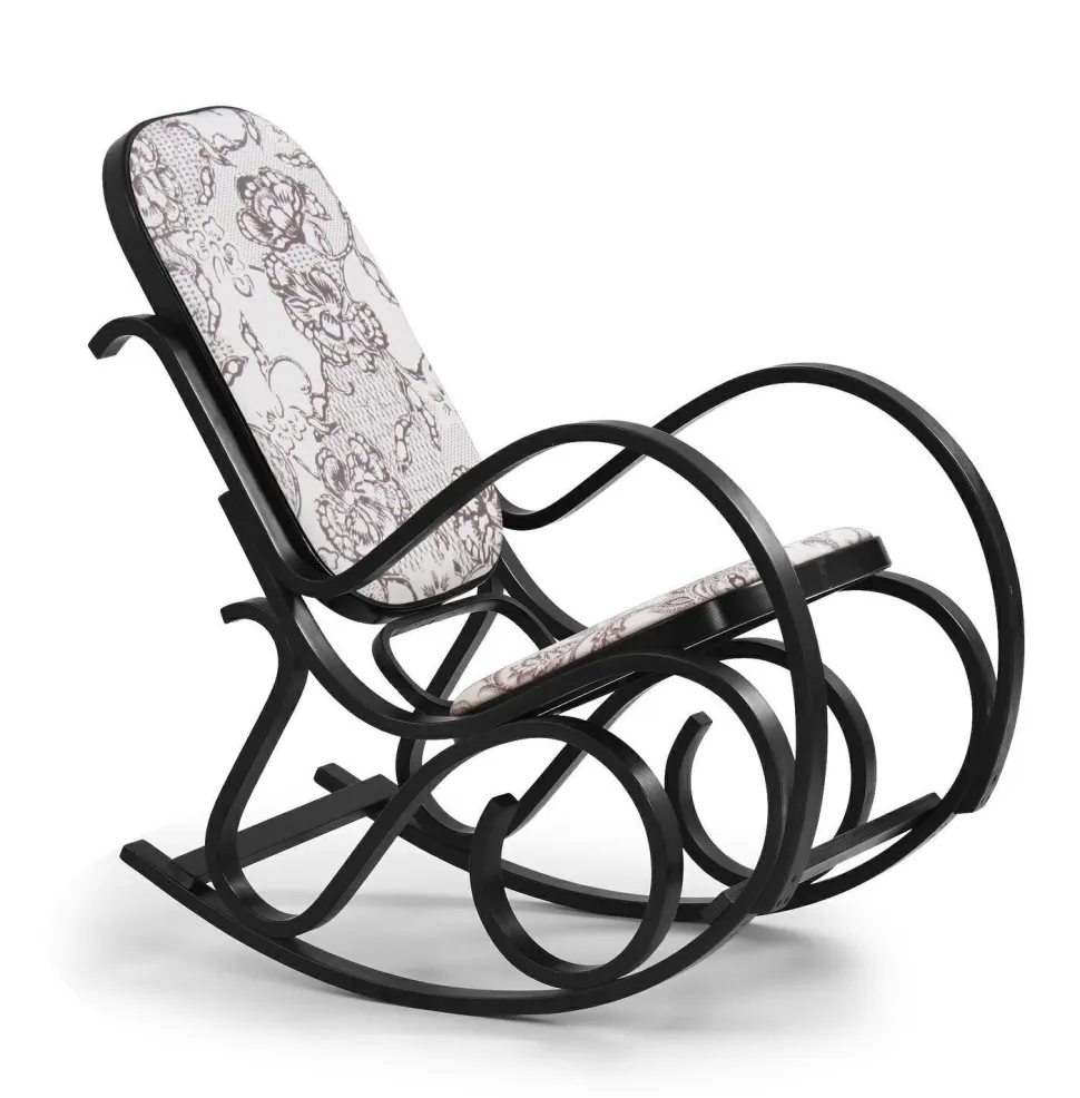 Fotel bujany Ferda wenge/ print