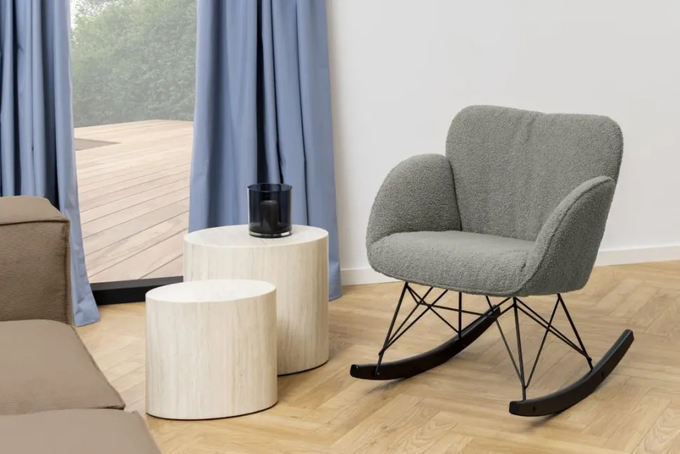 Fotel bujany Kelsey szary