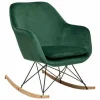 Fotel bujany Olmeto zielony velvet