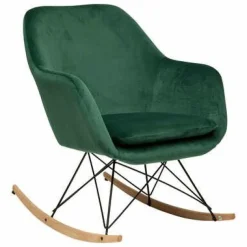 Fotel bujany Olmeto zielony velvet