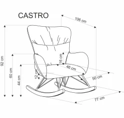 Fotel bujany Opera beżowy