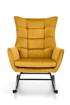 Fotel bujany Topar musztardowy