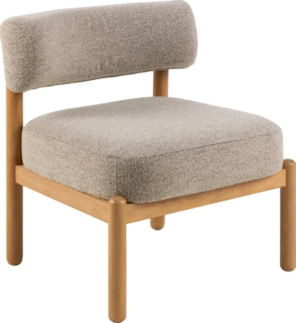 Fotel Burley beżowy/dąb