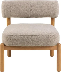 Fotel Burley beżowy/dąb