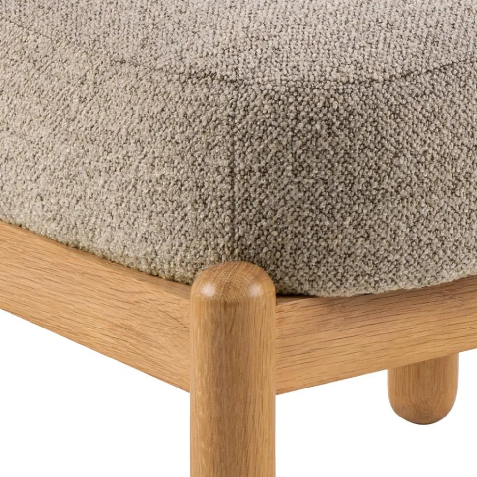 Fotel Burley beżowy/dąb