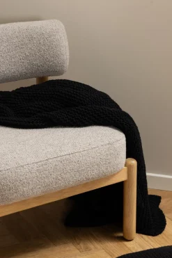 Fotel Burley beżowy/dąb