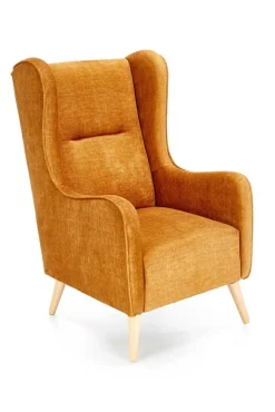 Fotel Caitano musztardowy