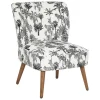Fotel Chiara biały w palmy