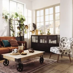 Fotel Chiara biały w palmy