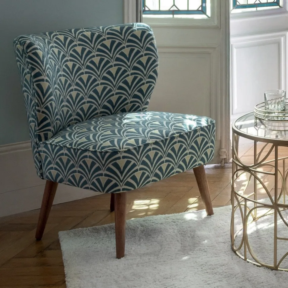 Fotel Chiara niebieski