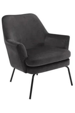 Fotel Chisa VIC Dark Grey tapicerowany